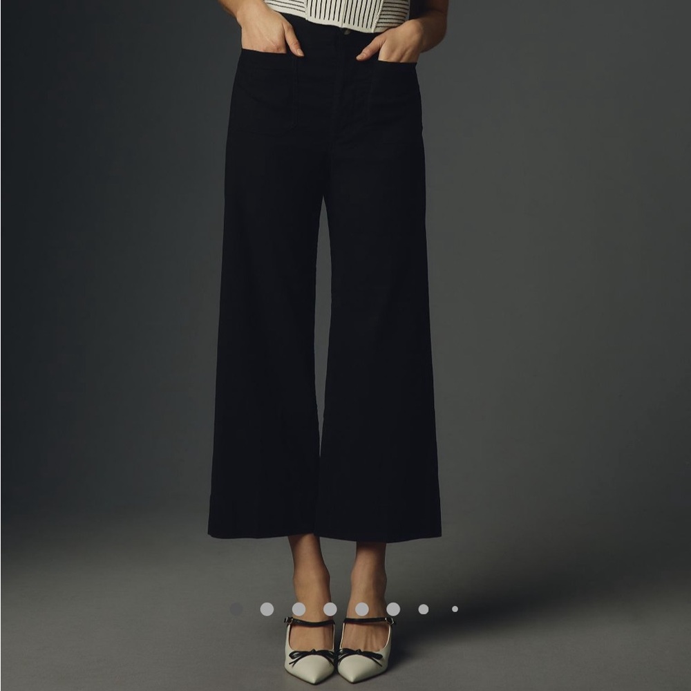 Anthropologie Colette Black Wide-Leg Pants
